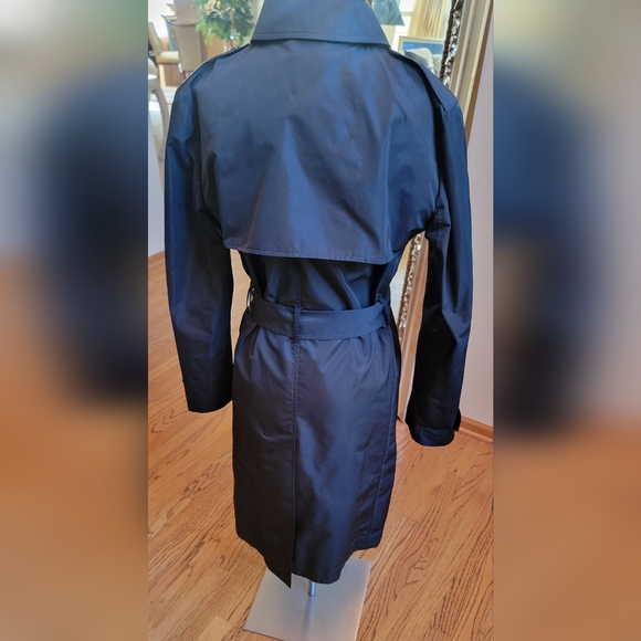 NWT DOLCE & GABBANA BLACK BELTED DOUBLE BREASTED TRENCH COAT 46 10 - Picture 3 of 12